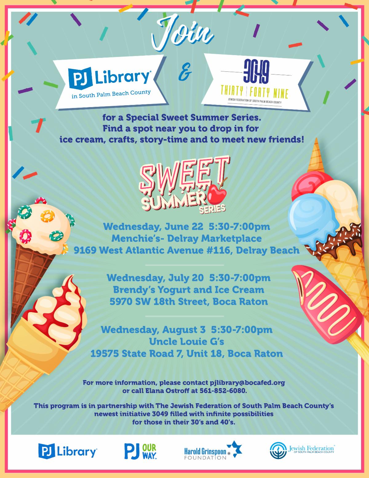 PJ Library Sweet Summer Series with Rabbi Kahn